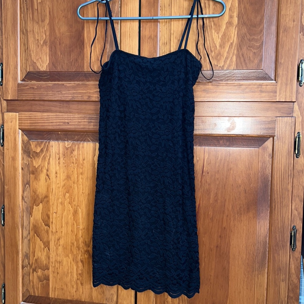 NWT Zara black lace mini dress